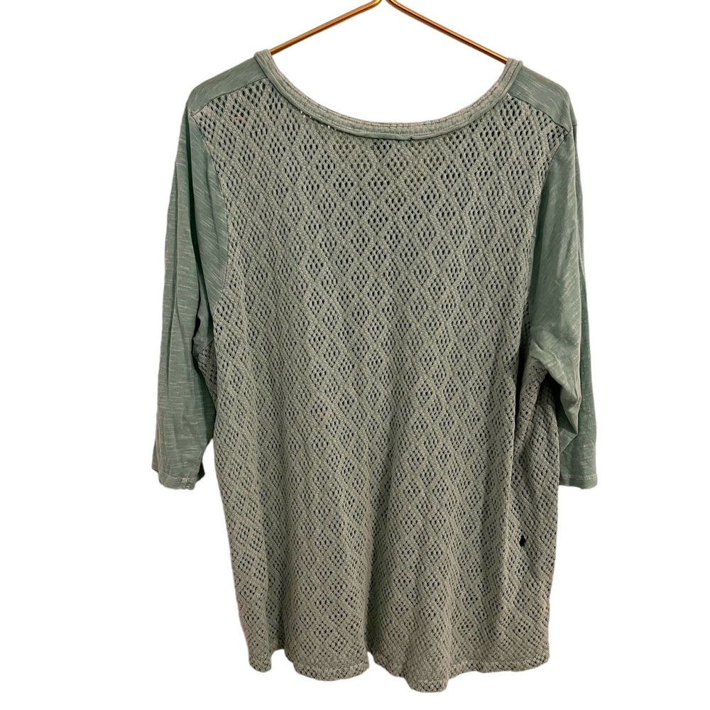 Lucky brand top blue green color mesh sides and back size 2XL